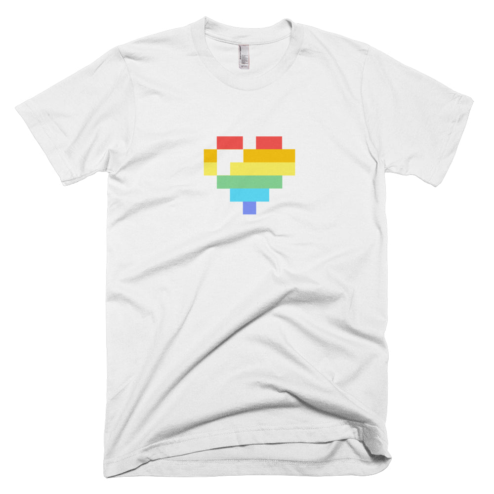 T-Shirts - Rainbow Pixel Heart T-Shirt