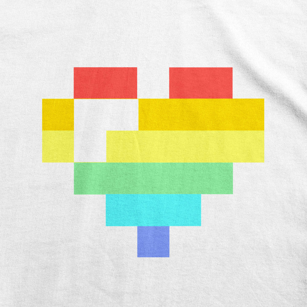 T-Shirts - Rainbow Pixel Heart T-Shirt